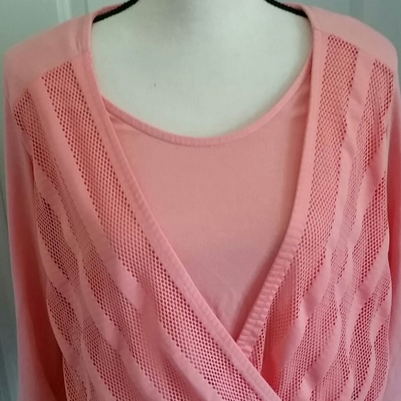 Surplice pullover top peach - Picture 2 of 4